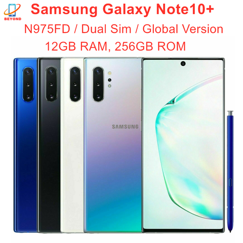 Samsung Galaxy Note 10 плюс Note10 + Duos N975FD Dual Sim глобальная версия 12 Гб 256 6,8 