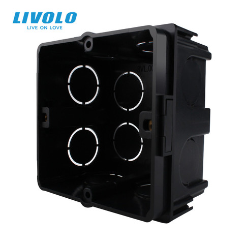 Livolo свободный выбор, черные пластиковые материалы, ЕС стандартный внутренний монтажный ящик для 80 мм * 80 мм стандартный настенный светильни... ► Фото 1/1