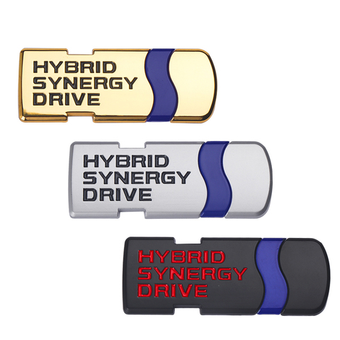 Для Toyota Hybrid Synergy Drive с надписью Prius Camry Rav4 Crown, автомобильный Стайлинг, металлическая эмблема, наклейка, наклейка, автомобильные аксессуары ► Фото 1/6