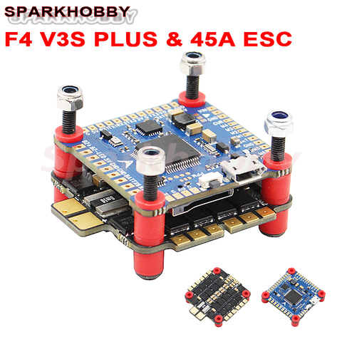 Полетный контроллер Sparkhobby F4 V3S PLUS и 4 в 1 45A ESC Satck F3 обновленная версия OSD FC 2-6S EF8BB21 45A BLHeli_S ESC для RC ► Фото 1/6