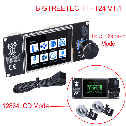 Сенсорный экран BIGTREETECH TFT24 V1.1, ЖК-дисплей 12864 дюйма, запчасти для 3D принтера Ender 3 SKR V1.3 PRO MINI E3 VS MKS TFT24 TFT35 ► Фото 1/6