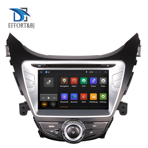 Автомобильный DVD-плеер, 8 ''Android 9,0 Octa Core WiFi стерео GPS Navi головное устройство для HYUNDAI ELANTRA/MD 2011-2013 GPS навигация ► Фото 1/6