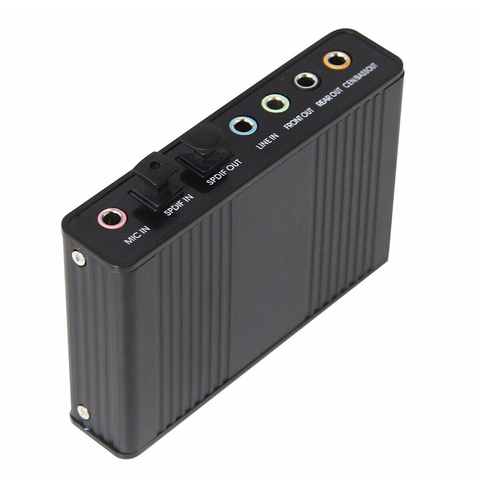 USB-звуковая карта, аудиоадаптер, 6-канальный 5,1 внешний SPDIF оптический цифровой аудиоадаптер для Windows 7/8/10/XP/Vista ► Фото 1/4