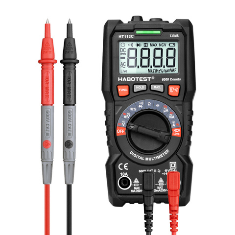 Цифровой мультиметр Habotest HT113C, тестер транзисторов, профессиональный тестер, мультиметр ► Фото 1/6