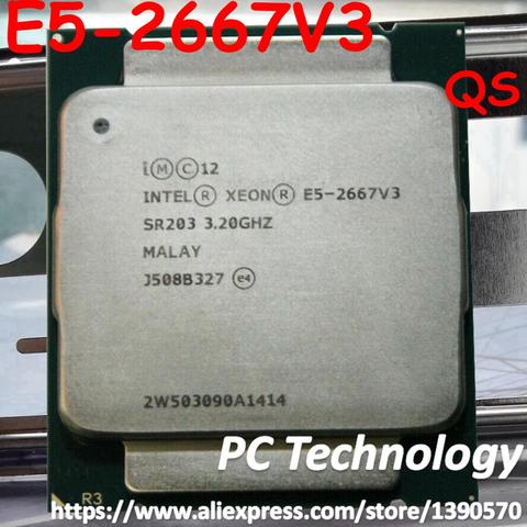 Оригинальный процессор Intel Xeon E5-2667V3 QS verison CPU E5 2667V3 3,2 ГГц 8 ядер 20 МБ телефон 135 Вт Бесплатная доставка E5 2667 V3 ► Фото 1/2