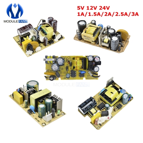 AC-DC 100V-240V to 5V 2A/2.5A 12V 1A/2A/3A 24V 1.5A, модуль источника питания, защита от перенапряжения, перегрузки и короткого замыкания ► Фото 1/6