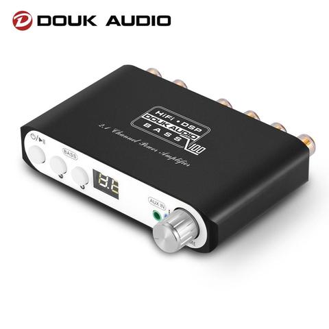 Цифровой усилитель Douk Audio Q100, Hi-Fi, 2,1 каналов, Bluetooth 5,0, стерео, Домашнее аудио, Сабвуфер Amp, 80 Вт + 40 Вт * 2 ► Фото 1/6