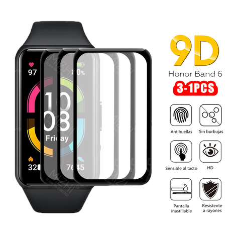 9D закаленное стекло для Huawei Honor Watch Band 6 Band6 Смарт-часы xonor honar honer band 6 Защитная пленка для экрана ► Фото 1/6