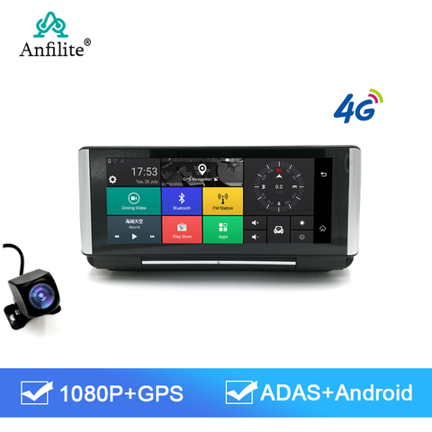 Автомобильный видеорегистратор Anfilite, 7 дюймов, 4G, GPS, трек FHD 1080P, Android, ADAS, навигация с камерой заднего вида, монитор парковки ► Фото 1/6