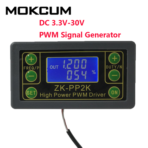 ZK-PP2K PWM генератор сигналов 8A модуль драйвера для двигателя/лампы, двухрежимный ЖК-дисплей, PWM импульсная частота, рабочий цикл, Регулируемый ... ► Фото 1/6