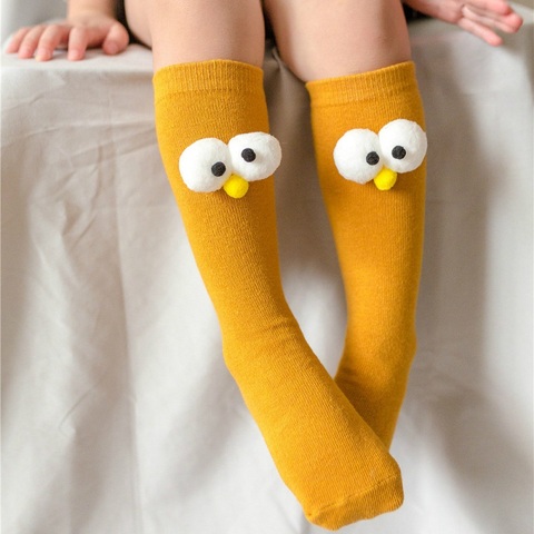 Детские носки для девочек с рисунком большого глаза, Детские хлопковые длинные носки ► Фото 1/6