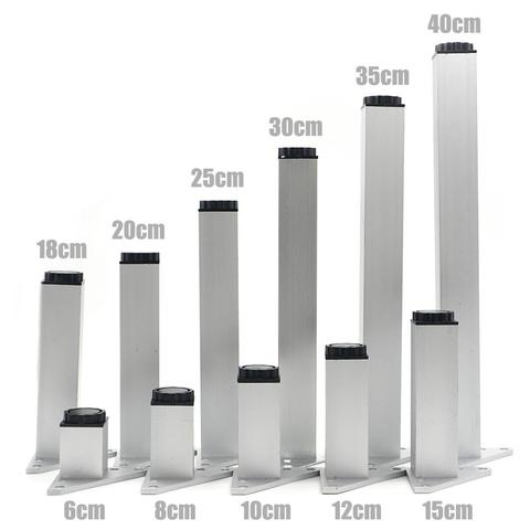 4 шт./компл. 6-40 см алюминиевые металлические мебельные ножки, ножки шкафа, регулируемое треугольное основание с винтами для стола, дивана, кр... ► Фото 1/6