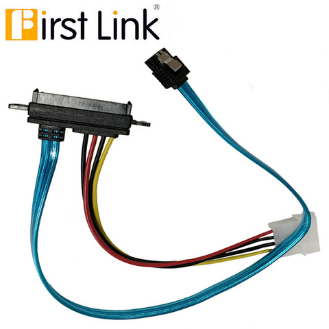 6 ГБ/сек. SATA3 15pin к SATA 7pin + IDE Molex 4Pin Power / Data комбинированный кабель для ПК SATA 3,0 SATAIII 6 Гбит/с жесткого диска, SSD ► Фото 1/6