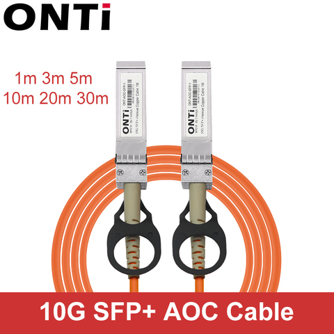 ONTi 1 м/3 м/5 м/10 м/30 м SFP + 10 ГБ модуль AOC SFP 10G 30-метровый активный оптический кабель, совместимый с сетевым коммутатором Cisco ► Фото 1/5