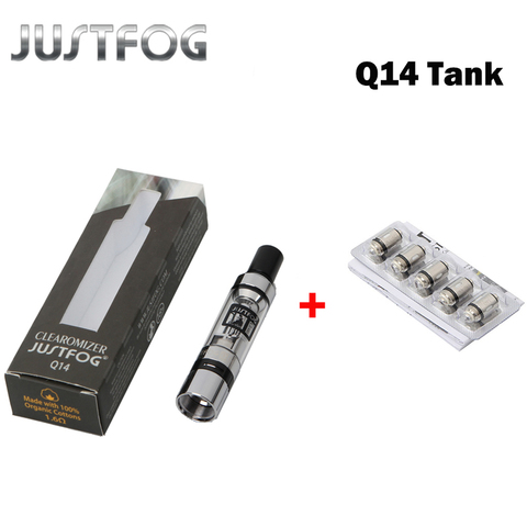 Оригинальный Justfog Q14 клиромайзер, стекло Pyrex 1,8 мл бак атомайзер с 1.6ohm головкой катушки для Q14 батареи электронной сигареты Vape ► Фото 1/6