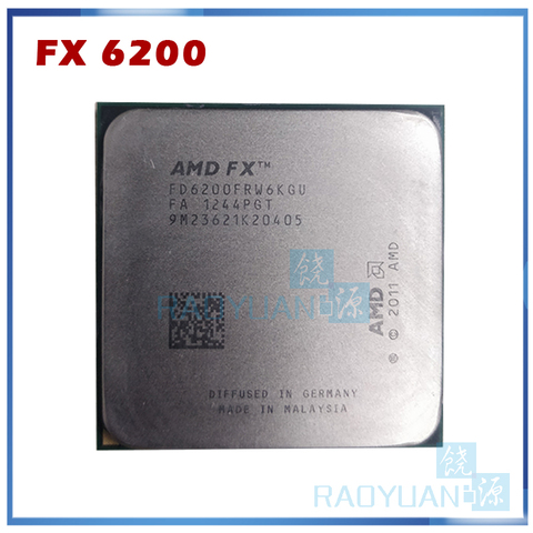 Процессор AMD FX 6200, 3,8 ГГц, 8 Мб, 6-ядерный процессор, 125 Вт, серия FX, разъем AM3 + ► Фото 1/1