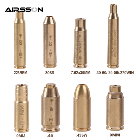 Охотничья красная точка лазерная Boresighter 9 мм CAL.308 .223 30-06 CAL7.62x39 латунный патрон с красной точкой тактический Красный Диаметр Sighter для прицела ► Фото 1/6