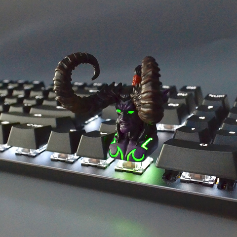 Колпачки для клавиш World Of Warcraft Illidan из смолы с подсветкой для переключателя Cherry Mx Механическая игровая клавиатура колпачки для клавиш ручной работы ► Фото 1/6