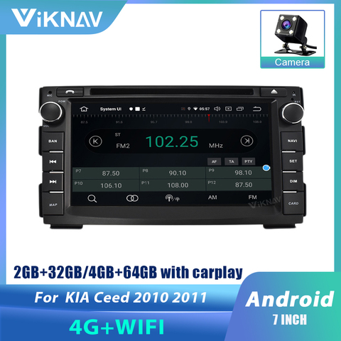 Автомагнитола 2 din Android 10 для KIA Ceed 2010 2011, автомобильный стерео Мультимедийный Плеер, Автомобильная магнитола ► Фото 1/6