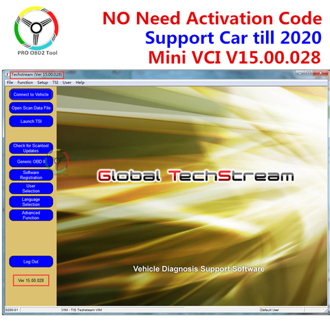 MINI VCI V14.20.019 для TOYOTA TIS Techstream V15.00.028 MINI-VCI Поддержка программного обеспечения 2022 Mini vci V15 ► Фото 1/2