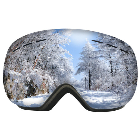 Новые лыжные очки для мужчин и женщин, двухслойная противотуманная большая Лыжная маска UV400, защитные очки, лыжные зимние очки для сноуборда ► Фото 1/6