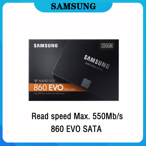 Samsung внутренний SSD 860 EVO 2 ТБ 120 ГБ 250 500 1 ТБ твердотельный накопитель HD Жесткий диск SATA Высокая Скорость для портативных ПК Бесплатная доставка ► Фото 1/1