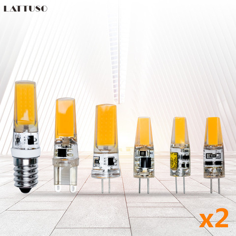 Светодиодная мини-лампа G4 G9 E14, сменные галогенные лампы для прожекторов и светильников, 2 шт./лот, 220 В переменного тока, 12 В постоянного тока ► Фото 1/6