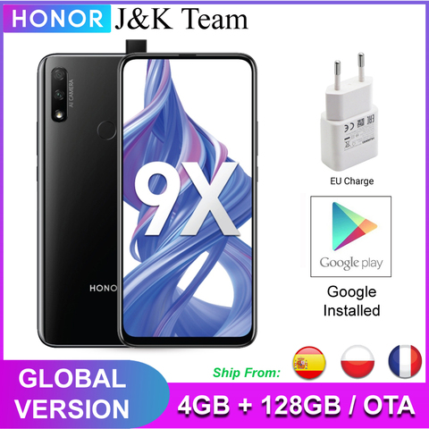 Honor 9X 4 Гб 128 Гб Смартфон глобальная версия 48MP dual caemra мобильный телефон аккумулятор 4000 мАч 6,59 дюйма ► Фото 1/6