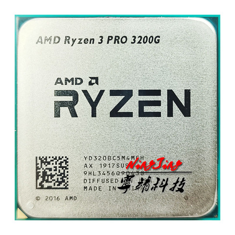 AMD Ryzen 3 PRO 3200G R3 PRO 3200G 3,6 ГГц четырехъядерный четырехпоточный процессор 65 Вт L3 = 4M YD320BC5M4MFH разъем AM4 ► Фото 1/1