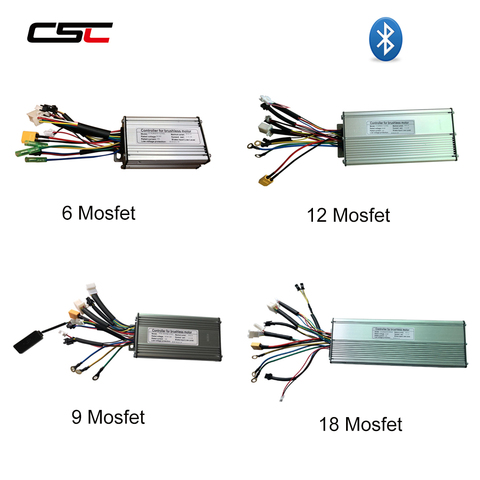 ebike Controller 6 9 12 18 Mosfet 36V 48v e Bike Controller Sine Wave/ Dual Mode Brushless KT Electric Controller ► Фото 1/6