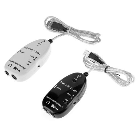 Адаптер для звуковой карты с гитарой на USB, адаптер для звукозаписи с поддержкой Windows XP/MacOS и т. д. ► Фото 1/6