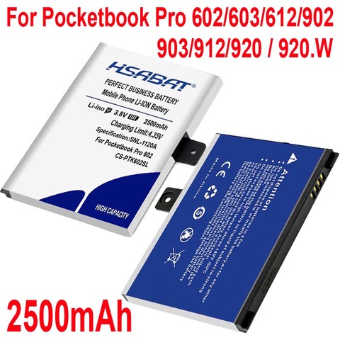 Аккумулятор HSABAT 2500 мАч CS-PTK602SL для Pocketbook Pro 602/603/612/902/903/912/920 ► Фото 1/6