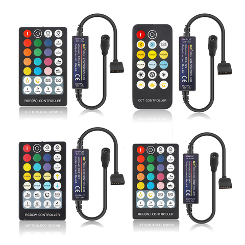 Мини РЧ 17/28 клавиш, контроллер светодиодной ленты для RGB/RGBW/RGBWW/CCT/RGB + CCT 4pin/5pin/6pin, Светодиодная лента, светильник, ► Фото 1/6