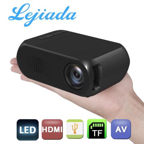 Светодиодный проектор LEJIADA LED YG320, 600 люмен, аудио 3,5 мм, 320x240 пикселей, hdmi, usb, мини-проектор, домашний медиаплеер ► Фото 1/6