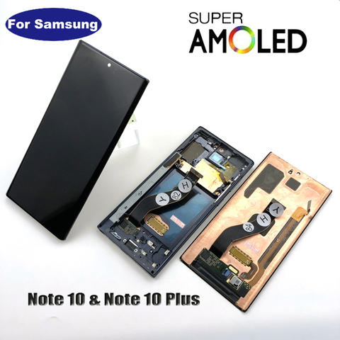 Супер AMOLED LCD Замена для SAMSUNG GALAXY Note10 Plus N975 N9750/DS LCD сенсорный дигитайзер в сборе ► Фото 1/6