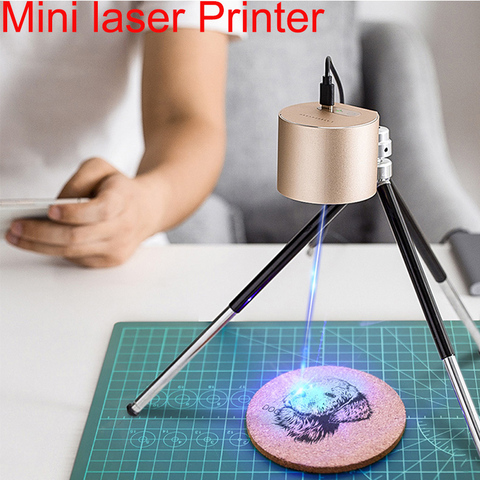 Лазерный мини-принтер, портативный лазерный гравировальный станок, настольный 3D-принтер, гравер «сделай сам», срок службы 10000 часов ► Фото 1/6