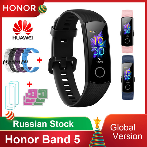 Смарт-браслет Huawei Honor Band 5 /5i/ 4/ 4e, фитнес-трекер с функцией измерения уровня кислорода в крови, пульсометр, водонепроницаемость 50 м ► Фото 1/6