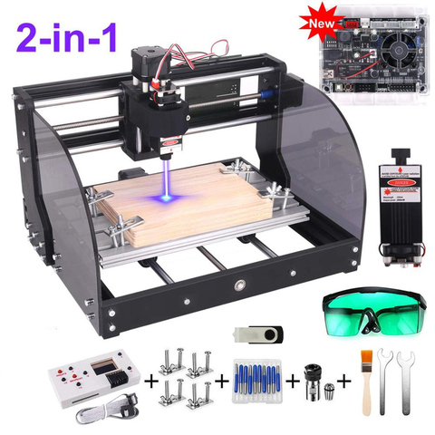 CNC 3018 Pro Max лазерный гравер GRBL DIY 3 оси PBC фрезерный лазерный гравировальный станок фрезерный станок по дереву Модернизированный 3018 pro с автоно... ► Фото 1/6