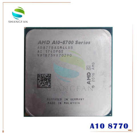 AMD A10-Series A10 8700 Series A10-8700 A10 8770 3,5 ГГц четырехъядерный процессор AD877BAGM44AB разъем AM4 ► Фото 1/1