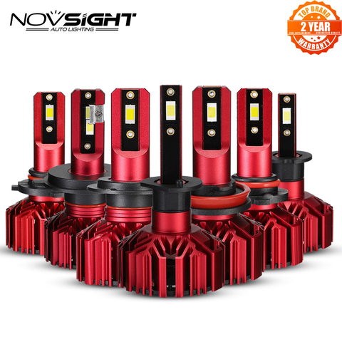 NOVSIGHT H4 H7 H11 H1 H3 H8 H9 9005 9006 Автомобильные светодиодные лампы для передсветильник фар ближнего и дальнего света 60 Вт 6000 лм K противотуманная ламп... ► Фото 1/6