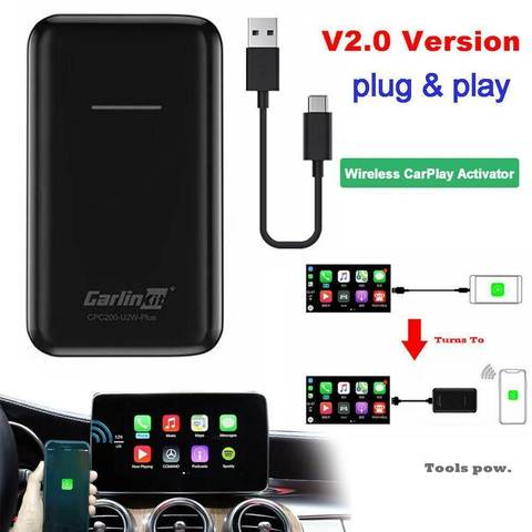 Carlinkit Apple CarPlay IOS 13 2,0 USB обновление беспроводное автоматическое подключение для автомобиля оригинальный проводной CarPlay для беспроводного Carplay черного цвета ► Фото 1/6