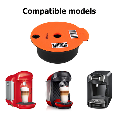 Кофейная капсула для Bosch-s Tassimo, многоразовая пластиковая корзина с фильтром, кофейная машина, бытовые кухонные приспособления, 60/180 мл ► Фото 1/6