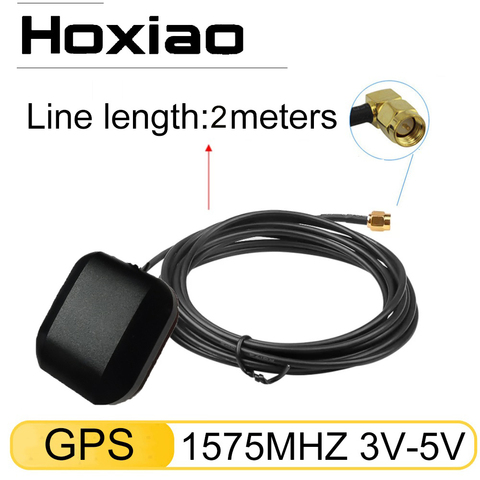 Hoxiao автомобильная антенна GPS SMA разъем 2 м кабель GPS приемник авто антенна адаптер для автомобиля навигация ночное видение камера плеер ► Фото 1/6
