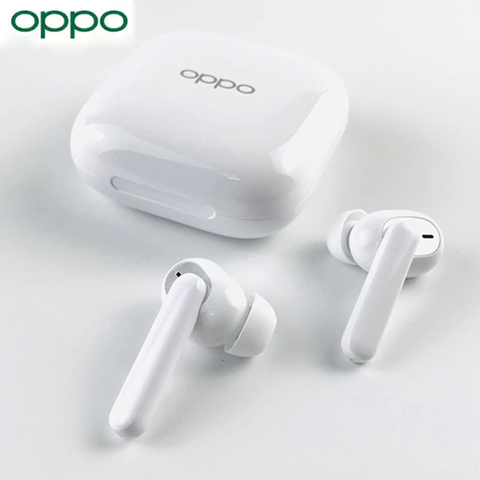 Наушники OPPO Enco W51 TWS Bluetooth 5,0, беспроводная гарнитура с шумоподавлением для Reno 4 Pro 3 IP54, водонепроницаемая гарнитура ► Фото 1/6