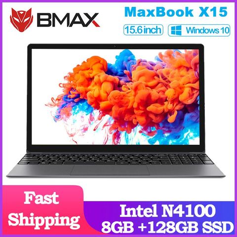 Ноутбук BMAX X15, 15,6 дюйма, Intel Gemini Lake N4100 Intel UHD Graphics 600 8 Гб LPDDR4 ОЗУ 128 Гб SSD ПЗУ, X15 ► Фото 1/6