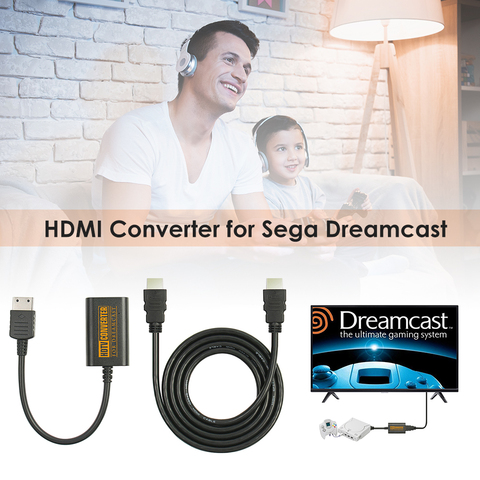 Адаптер HDMI, легкая игра для консоли Sega Dreamcast, поддерживает режим NTSC 480i 480P PAL ► Фото 1/6