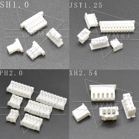 50 шт., шаг коннектора SH 1,0 JST 1,25 PH 2,0 XH 2,54 мм 2/3/4/5/6/7/8/9/10/11/12/13/14/15/16P контактный корпус Корпуса ► Фото 1/6