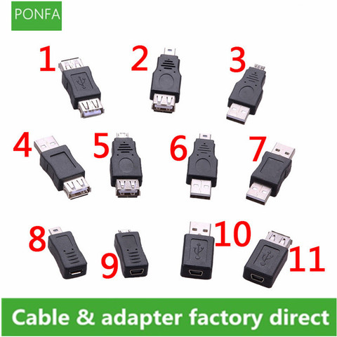 USB OTG мини USB микро 5pin адаптер, конвертер USB папа-мама микро USB адаптер гаджеты ► Фото 1/2