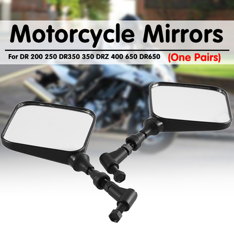 Боковые зеркала для мотоцикла, 1 пара, зеркала заднего вида для Suzuki DR 200 250 DR350 350 DRZ 400 650 DR650, аксессуары для мотоциклов ► Фото 1/6