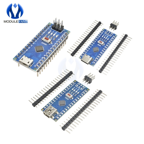 Плата разработки для микроконтроллера CH340 Nano V3.0 ATMEGA328P-MU ATMEGA328, мини-USB/Micro USB/Type-C адаптер для Arduino ► Фото 1/6